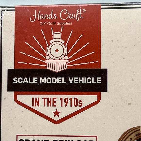 Hands Craft DIY Wooden Car Model 1910 Grand Prix ~ Wooden Car Puzzle *SEALED* - Picture 2 of 8